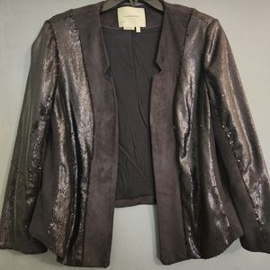 Black Sequins Anthropologie Jacket